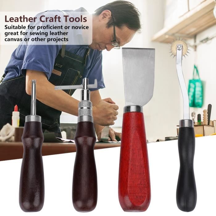 7 in1 outils de bricolage en cuir kit de perforation pour couture Groover Set