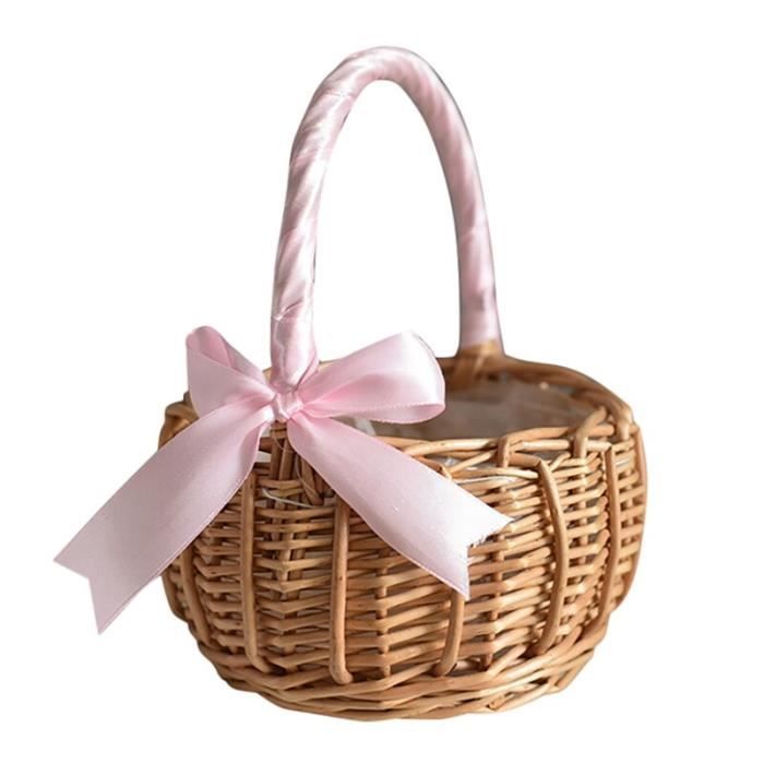 Mini Paniers Tressés Avec Poignées - Lot De 5 - Pour Décoration, Rangement, DIY - Taille 10x6x5 Cm