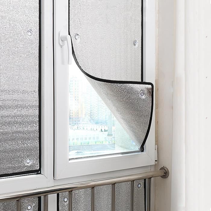 Film De Protection Solaire Occultant 9mm Pour Fenêtre - 110x130 Cm - Anti-UV, Isolation Thermique - Avec Ventouses