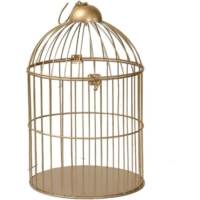 Ginger Ray - Cage à Oiseaux Vintage Ivoire Pour Mariage - Boîte Aux Lettres à Cartes Avec Plaque Mr & Mrs (40x33x33 Cm)