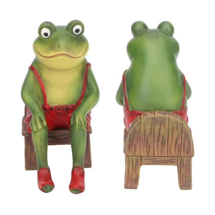 Queemie Amusante Grenouille Assise Sur Toilettes Résine Figurine, Mascotte Grenouilles Porte Stylo Sculpture 3D Statue Pour Maison Bureau Salle De Bain Extérieur Jardin Décor Cadeaux