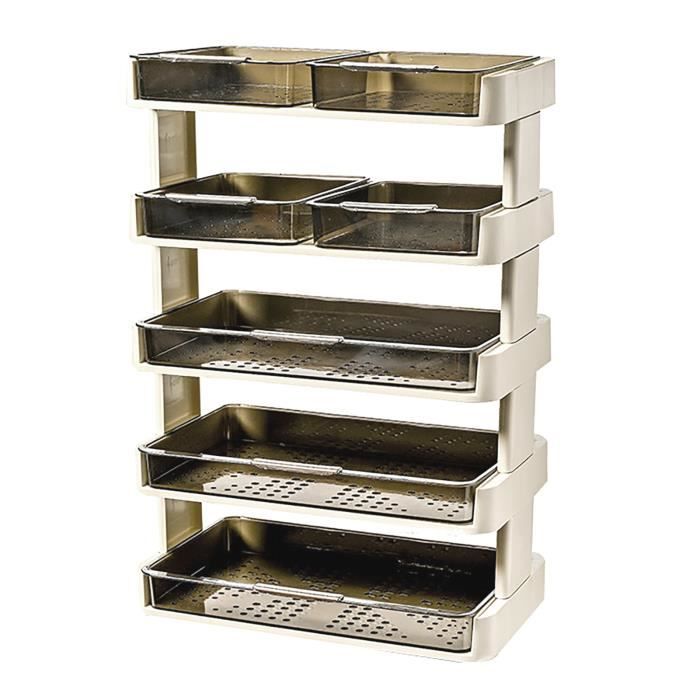 Étagère De Comptoir En Acier Inoxydable - Extension De Plan De Travail, Hauteur Réglable, Capacité 30 Kg