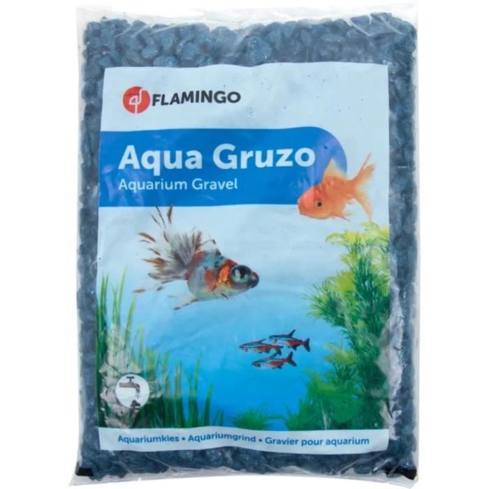 Gravier brillant Néon bleu foncé 1 kg aquarium - Flamingo
