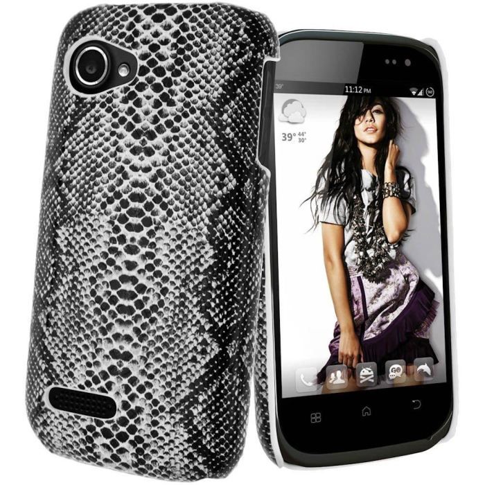 Housse Etui Coque Rigide Clapet Pour Wiko Cink Five Couleur Marron + Film De Pro