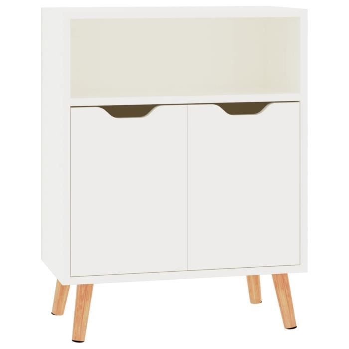 Furniture Limited - Meuble de salle de bain 60x33x61 cm aggloméré blanc