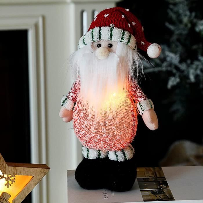 Lutin Noel Peluche Lutin de Noel GNOME Lumineux, Cadeaux Lutins Noel  Decoration, Figurine de Noël Lumineuse Decoration Noel Interieu - Cdiscount  Maison