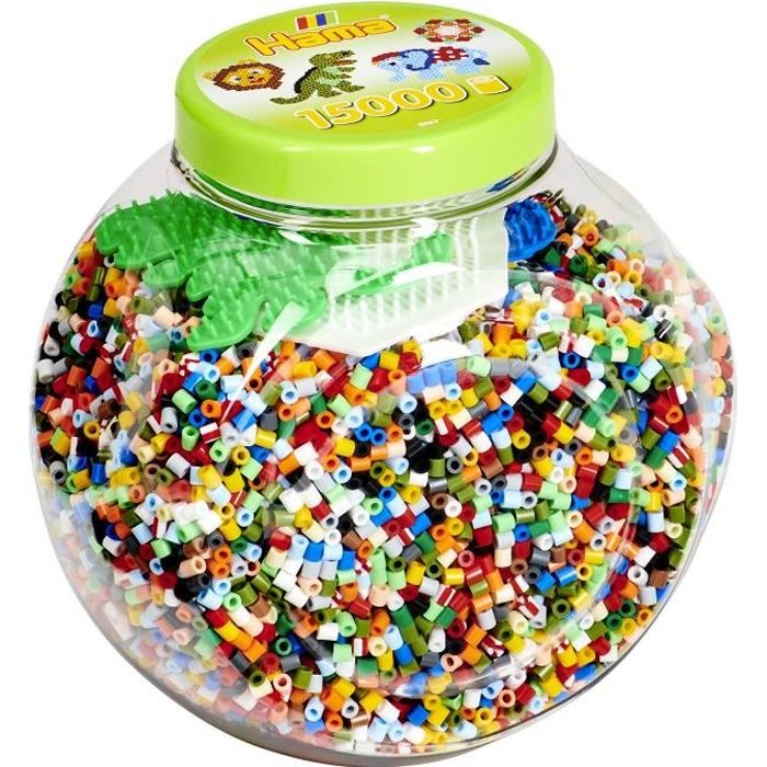 Hama perle à repasser - Pot 13000 perles Pixel Art loisirs créatifs
