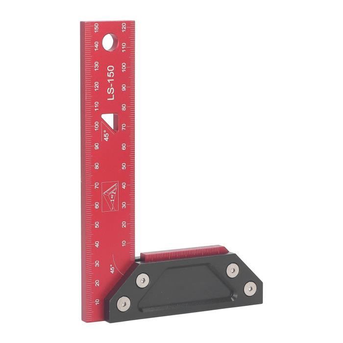 Sourcing Map Règle Centre 150mm Aluminium Adhésive - Ruban Mesure Établi Avec Trous Fixation