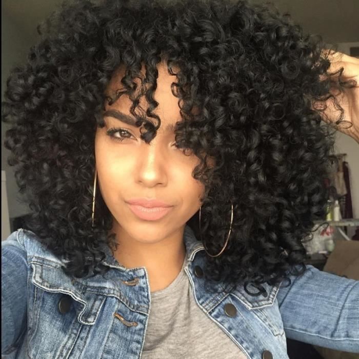 Perruque femme outlet naturelle noire