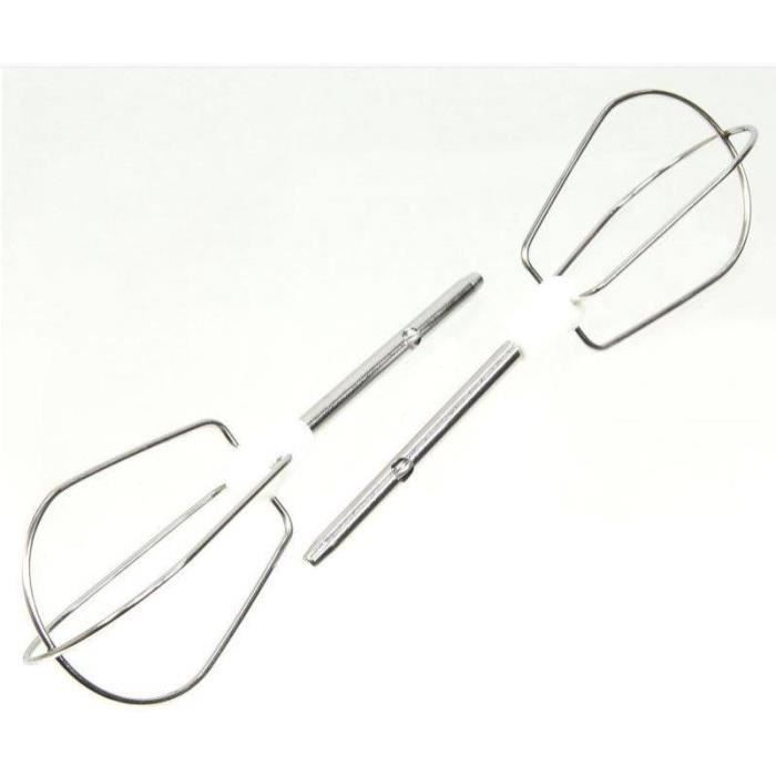 2 Fouets à émulsionner - Moulinex - pour Batteurs EASY MAX ABM141E(Q) HM200031/6W0 et ACCESSIMO - Gris en Métal