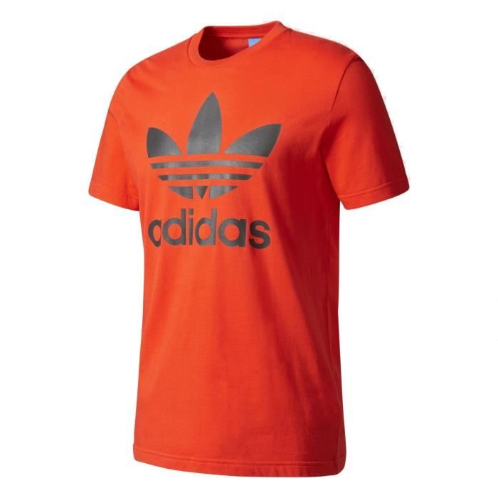 t shirt adidas rouge homme