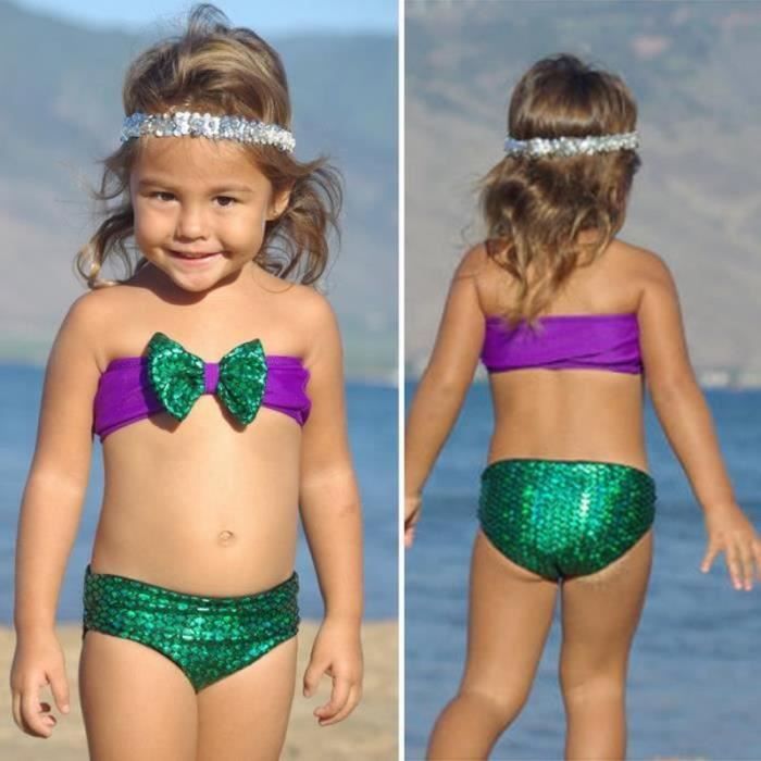 Enfant en bas âge enfants maillots de bain bébé fille sirène maillot de  bain filles Bikini ensemble été maillots de bain pour enfants maillot de  bain