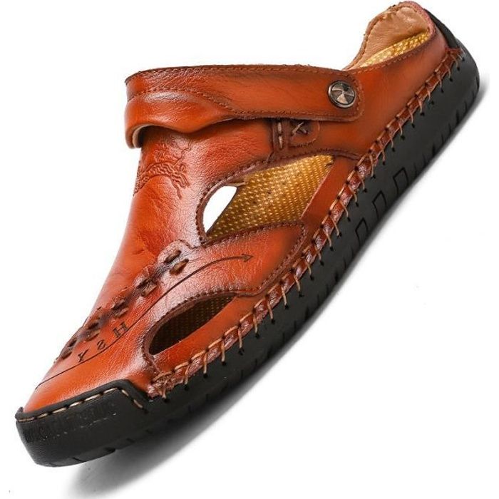 Sandales Homme Cuir Bout Ferm Fashion Beach t XBOOTSMALONE
