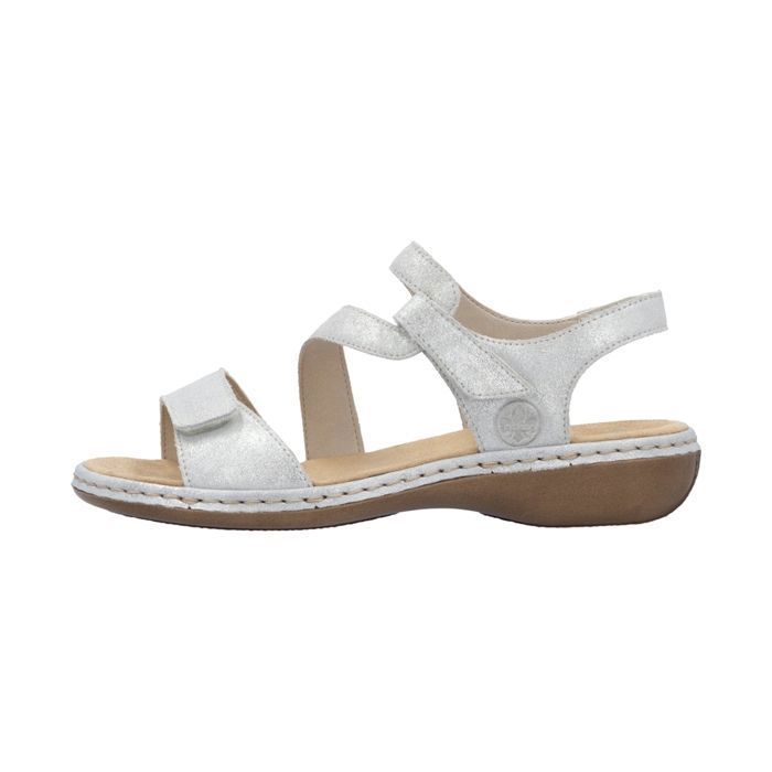 Sandales Cuir Rieker Cristallino Argent Argent Cdiscount