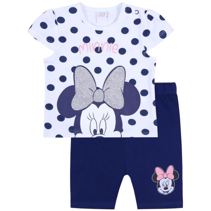 Ensemble Pour Bebe De Couleurs Blanche Et Bleue Marine Minnie Mouse