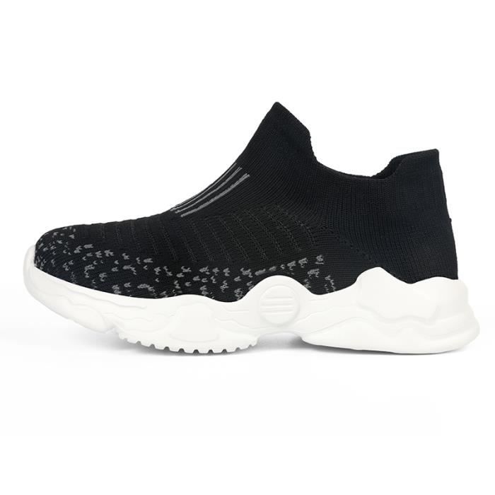 Basket Enfant Marque Modele Cuir Noir Plat Lacets Noir Cdiscount Chaussures
