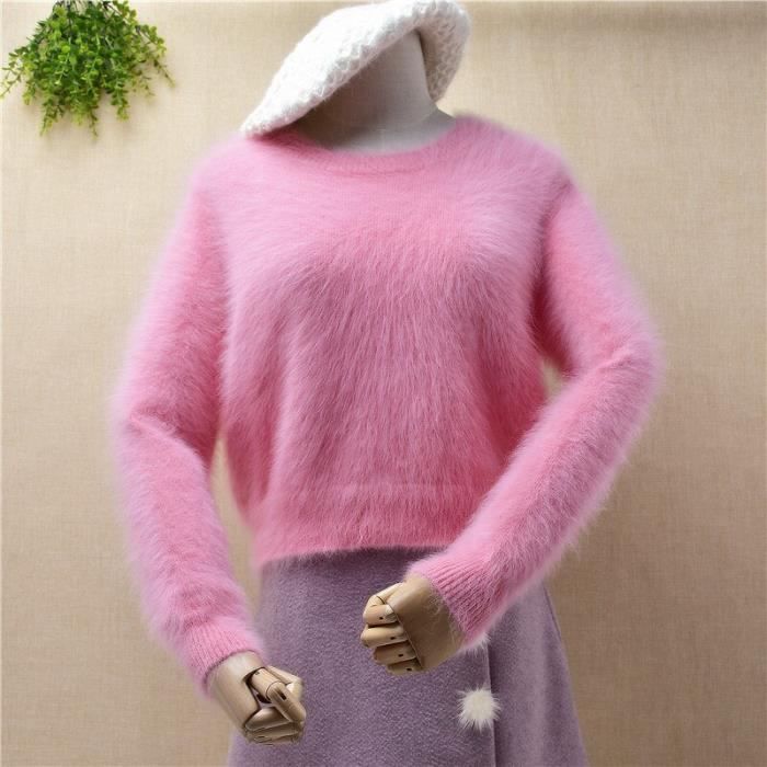 Pull en fourrure femme deals