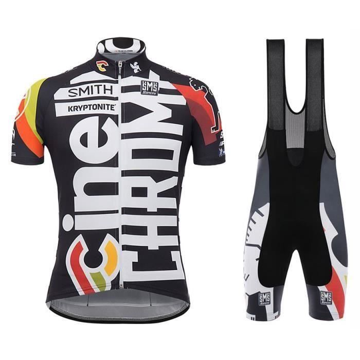 Maillot De Cyclisme Enfant Baotung - Ensemble Manches Courtes + Cuissard Rembourré Pour Vélo