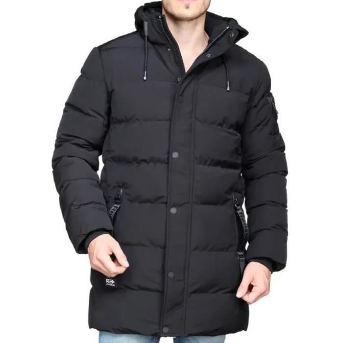 Doudoune Redskins LAYER CAKE - Réf. LAYCAK-BLACK. Couleur : Noir. Détails. - Col à Capuche. - Cordons de serrage contrastés. -