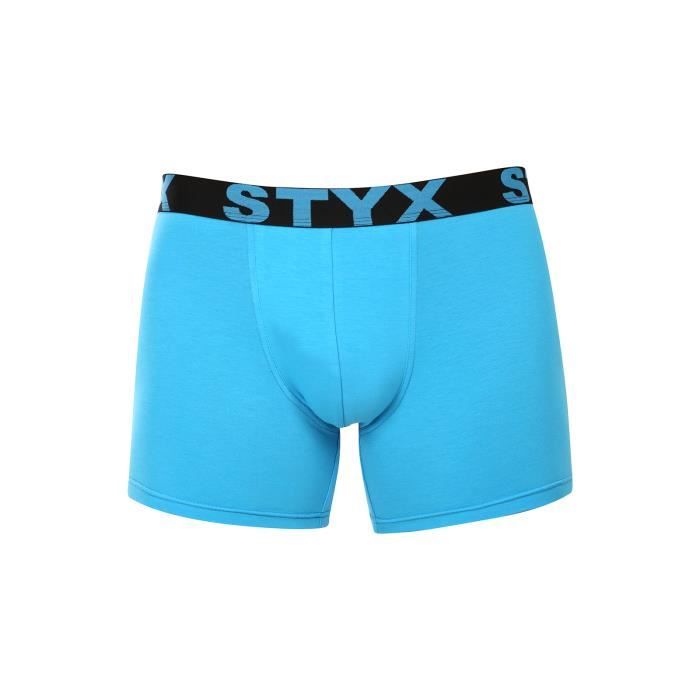 Boxer Homme Coton élasthanne - Lot De 4 - Confort Et Maintien - Bleu, Noir, Rouge, Blanc