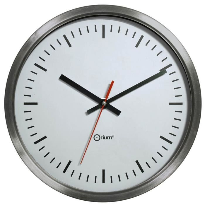 Orium 11567 Horloge INOX Gare Ø 25 cm 