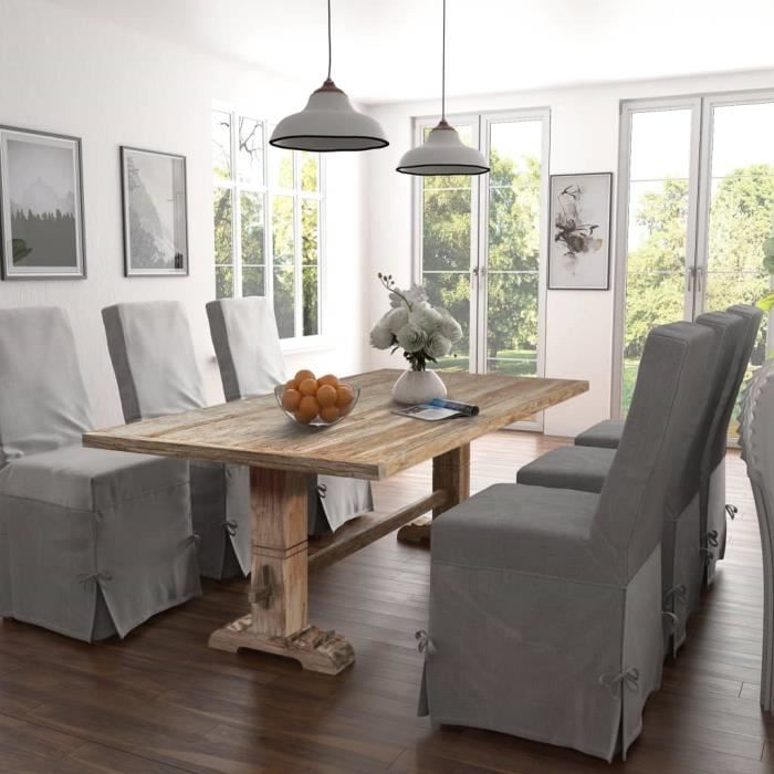 Table de salle à manger massive 180x80x75 cm Bois de teck - Cdiscount