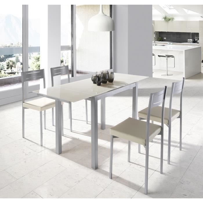 Table Salle A Manger En Verre Extensible Achat Vente Pas Cher