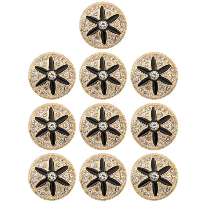 Lot De 10 Boutons Décoration Argent – Bijoux Cheveux Et Vêtements Pour Femmes