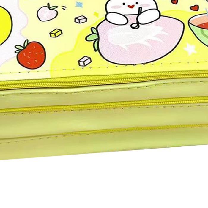 Heveer Grand étui Trousse à Crayons Avec Poignée Et 3 Compartiments