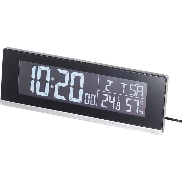 Lunartec Horloge LED Digitale Radio-pilotée à luminosité Variable avec Lunartec Horloge LED Digitale Radio-pilotée à luminosité Variable avec