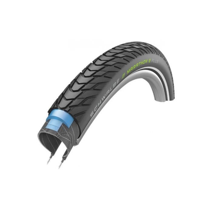 Pneu - Schwalbe - Marathon E-Plus - Noir - Caoutchouc - 28 pouces