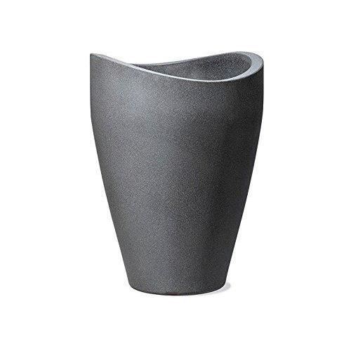 Scheurich 54267 254/67 Wave Globe High Pot de Fleurs Plastique Granit Noir 51 x 51 x 67 cm