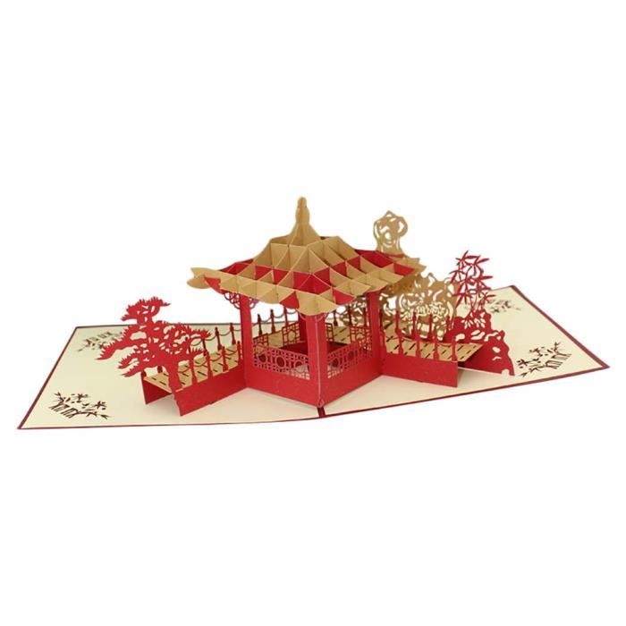 1pcs Cartes De Voeux Batiment Pavillon Diy Modele Art Carte D Anniversaire 3d Cartes Postales Multi Modele Car Cdiscount Beaux Arts Et Loisirs Creatifs