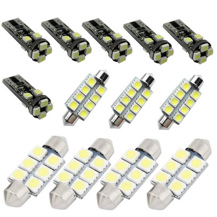 Pour Golf MK4 5 6 7 GTI Tour LED Lampe Ampoules Blanc Wedge Intérieur De Voiture Lumière Dôme