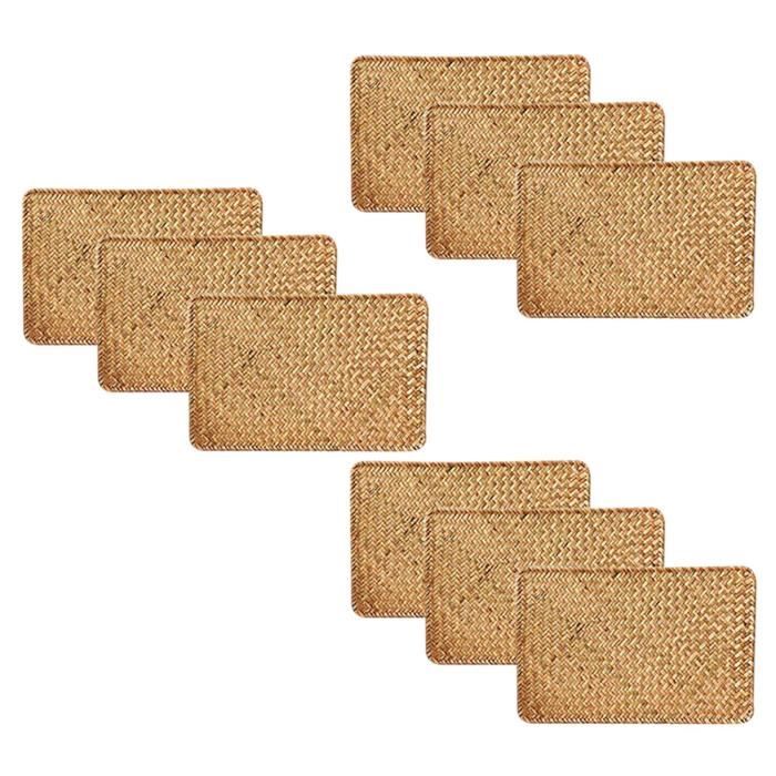 Sets De Table Ronds Tissés Naturels - Lot De 4, Diamètre 25 Cm, Style Occidental Ou Japonais