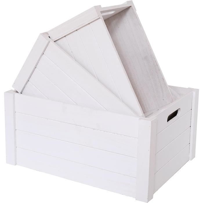 BURI Lot De 3 Caisses à Viande E2 Grises 60 X 40 X 20 Cm