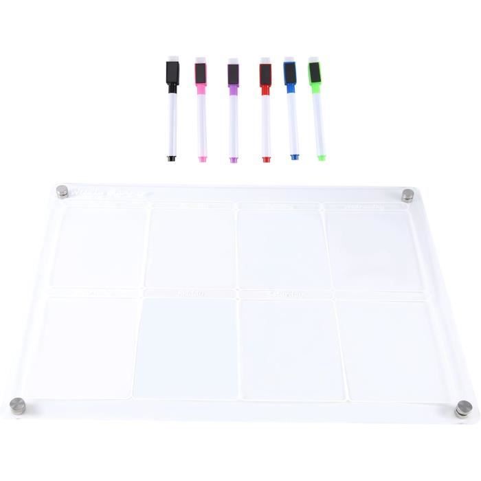 Planificateur Hebdomadaire Effaçable Autocollant - Tableau Blanc Réutilisable Pour Mur (40x30 Cm) - Maison, Bureau, Enfants