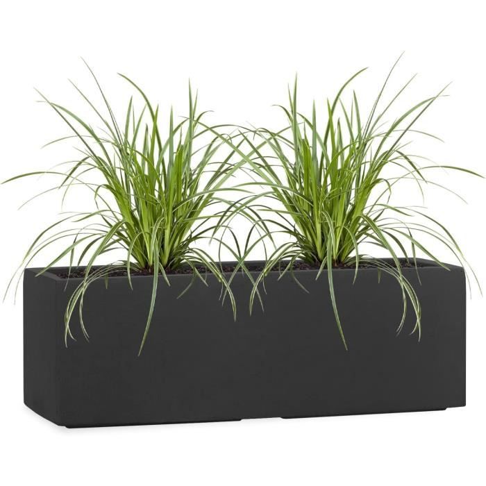 Pflanzwerk® Pot De Fleur Fibre De Verre Tower Antique Sable 70x33x33cm *Jardinière Antigel* *Protection UV* *Qualité Européenne