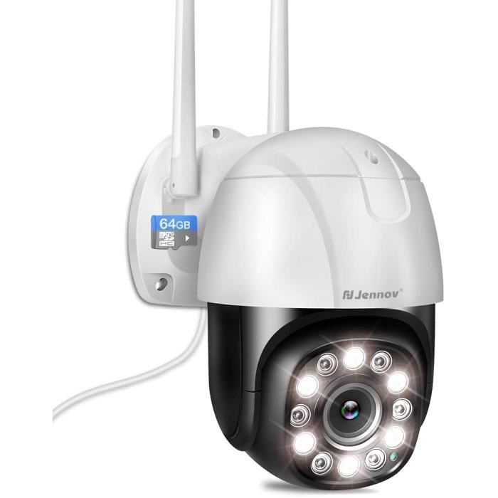 Caméra Surveillance WiFi Extérieur Bextgoo 5MP 3K - Auto Suivi 355° - Vision Nuit Couleur - IP67