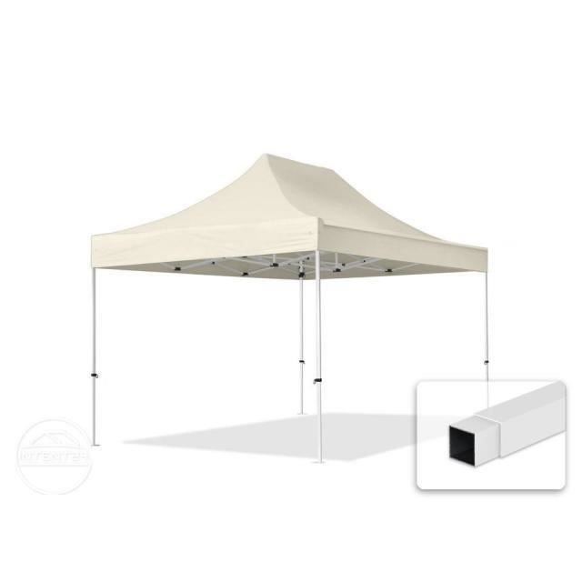Tente pliante TOOLPORT - Acier, PES env. 300g/m², crème - 3x4,5 m