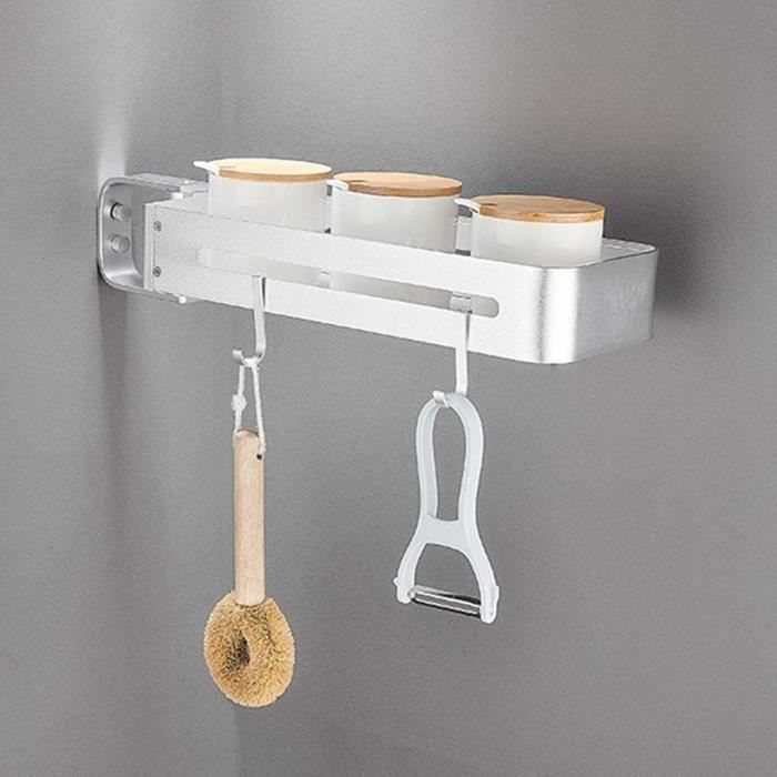 Étagère à Épices Magnétique MasterClass - Murale Ou Frigo, 6 Pots Hermétiques, Design Élégant Inox 9x12x16 Cm