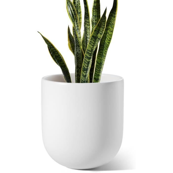 Jardinière Urne Style Grec - Blanc, Diamètre 30,5 Cm - En Plastique Résistant Aux UV, Avec Trou De Drainage