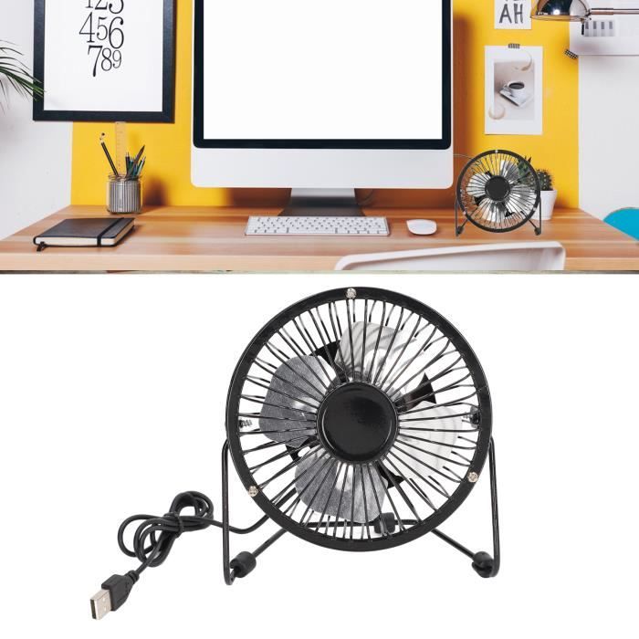 Petit ventilateur de bureau - PAL - Noir - USB - 360° Rotation - Ultra silencieux - Pal