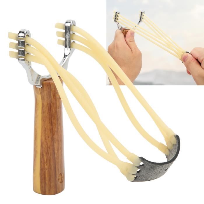 Slingshot Lance Pierre en Caoutchouc 13 cm Fronde Slingshot Corps en Acier 
