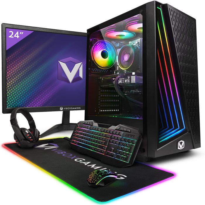 Vibox V-148 PC Gamer Complet • 23 Écran • AMD Ryzen 5 5500 42 GHz • RTX 5060 8 Go • 16 Go RAM • 1 To SSD • Windows 11 • WiFi