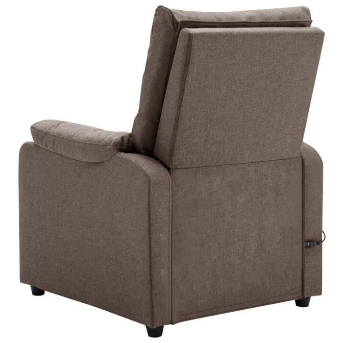 yaj - fauteuils électriques - fauteuil de massage inclinable taupe tissu - haute qualite - dx0428