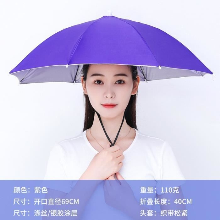 AMACOAM Chapeau Parapluie De Tete Casquette Parasol Anti-UV Nouveauté Adulte Enfant Chapeau Festival Chapeau Portable Imperméables Mains Libres