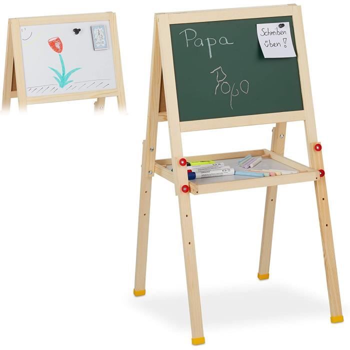 Tableau droit enfant, magnétique deux côtés, Chevalet Enfant Réglable en  Hauteur avec craie et marqueur,Jouet Educatif pour Enfant - Cdiscount Jeux  - Jouets