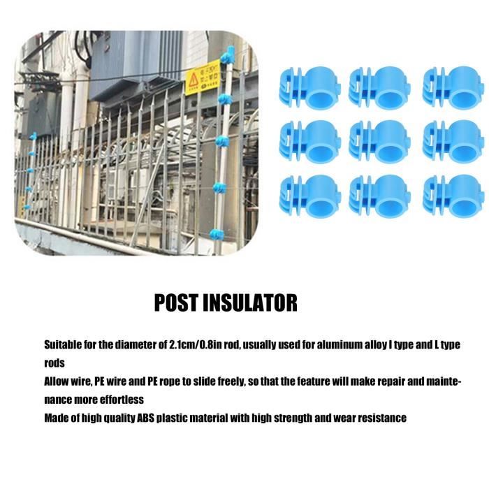 Isolateurs Pour Clôture électrique - Lot De 50 - En PP Résistant - Évite Les Courts-circuits - Pour Ferme, Jardin - 3