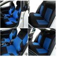 Housses de siège universelles en tissu bleu et noir de haute qualité - 9 pièces-1